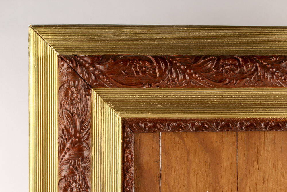 Antique Wood and Gilt Picture Frame