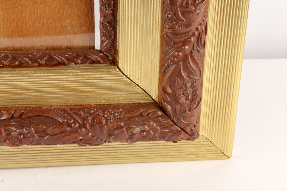 Antique Wood and Gilt Picture Frame