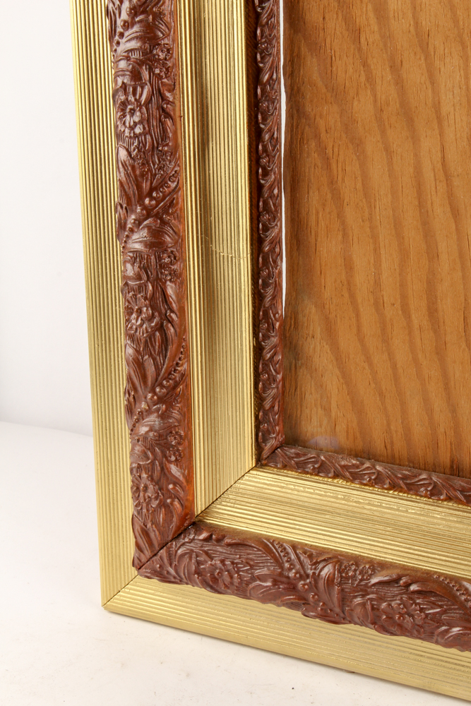 Antique Wood and Gilt Picture Frame