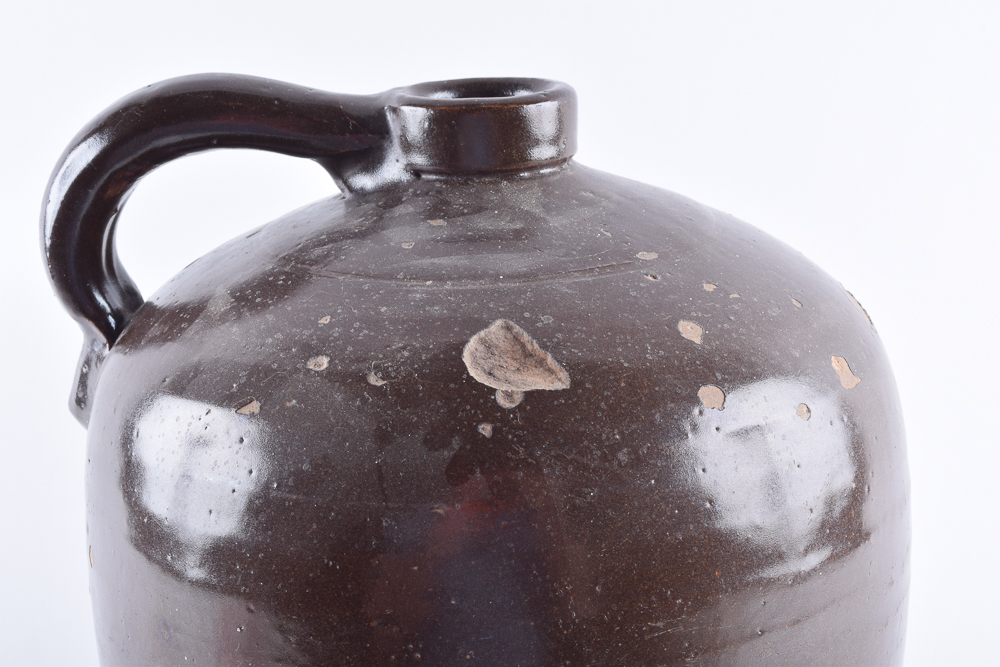 Antique Brown Stoneware Jug