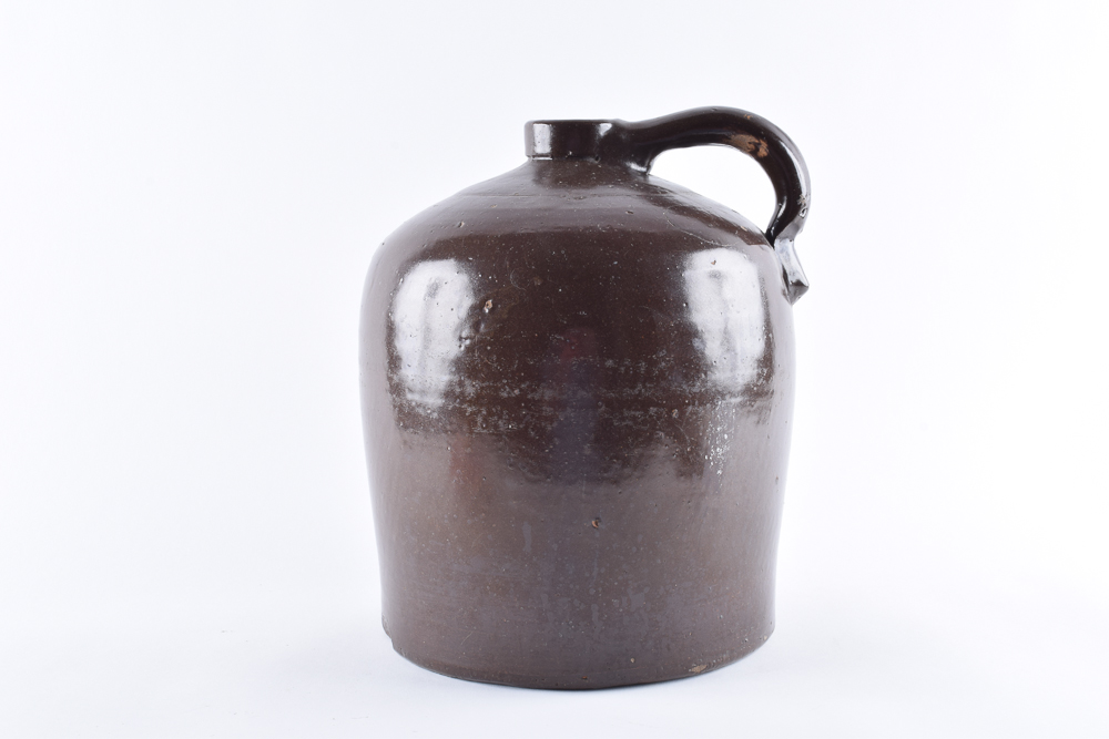 Antique Brown Stoneware Jug