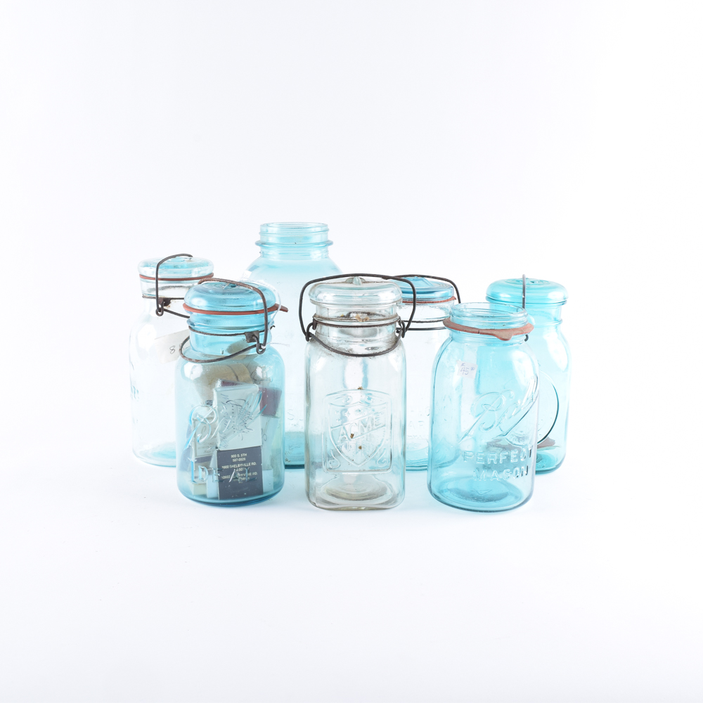 Vintage Mason Jars and Matchbooks