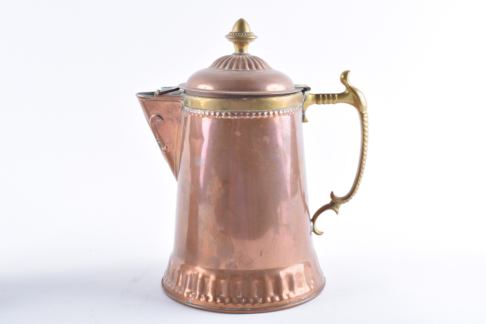 Antique Copper and Brass Coffee Pots