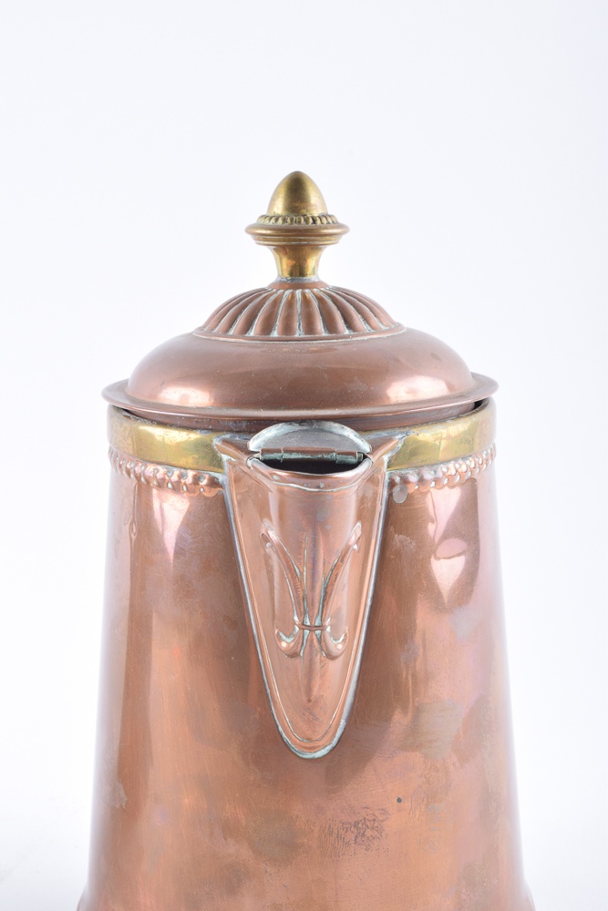 Antique Copper and Brass Coffee Pots