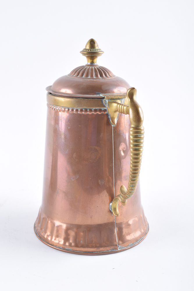 Antique Copper and Brass Coffee Pots