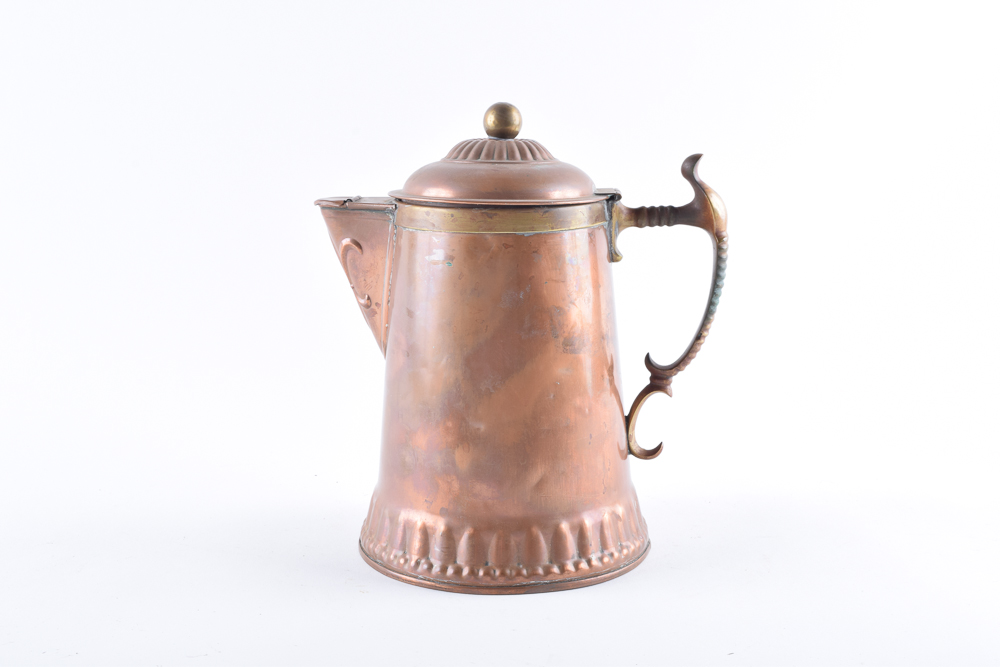 Antique Copper and Brass Coffee Pots