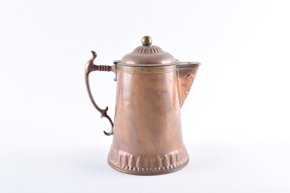 Antique Copper and Brass Coffee Pots