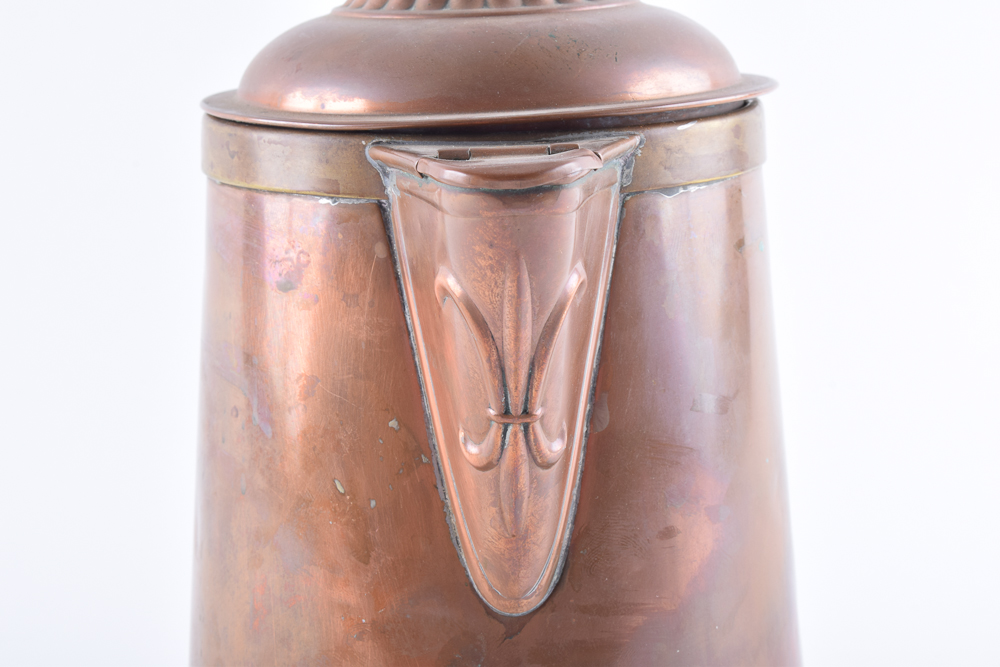 Antique Copper and Brass Coffee Pots