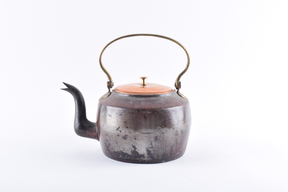 Antique Kenrick & Co Brass and Copper Kettle