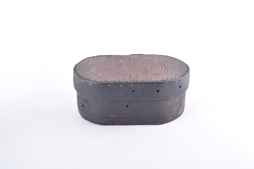 Antique Leather and Wood Shaker Style Boxes