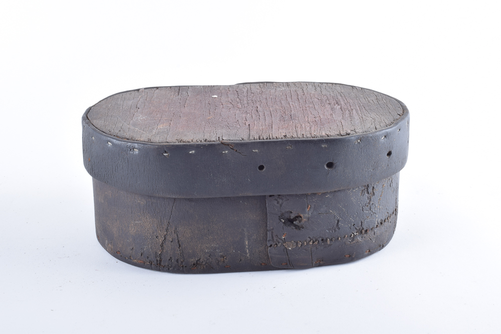 Antique Leather and Wood Shaker Style Boxes