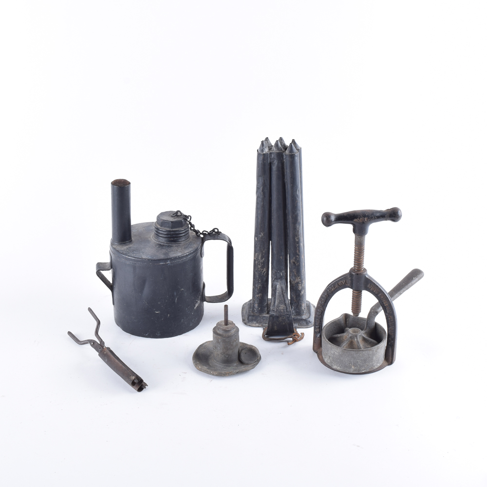 Antique Metal Household and Kitchen Tools