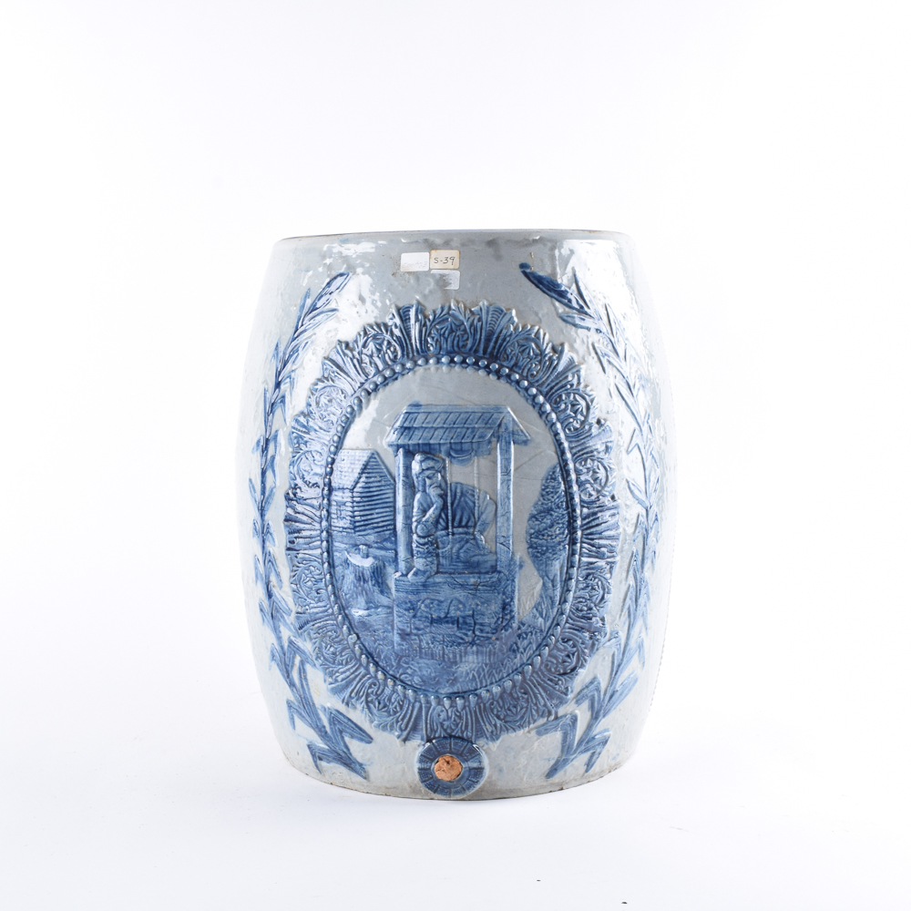 Vintage Stoneware Belknap Hardware Water Cooler