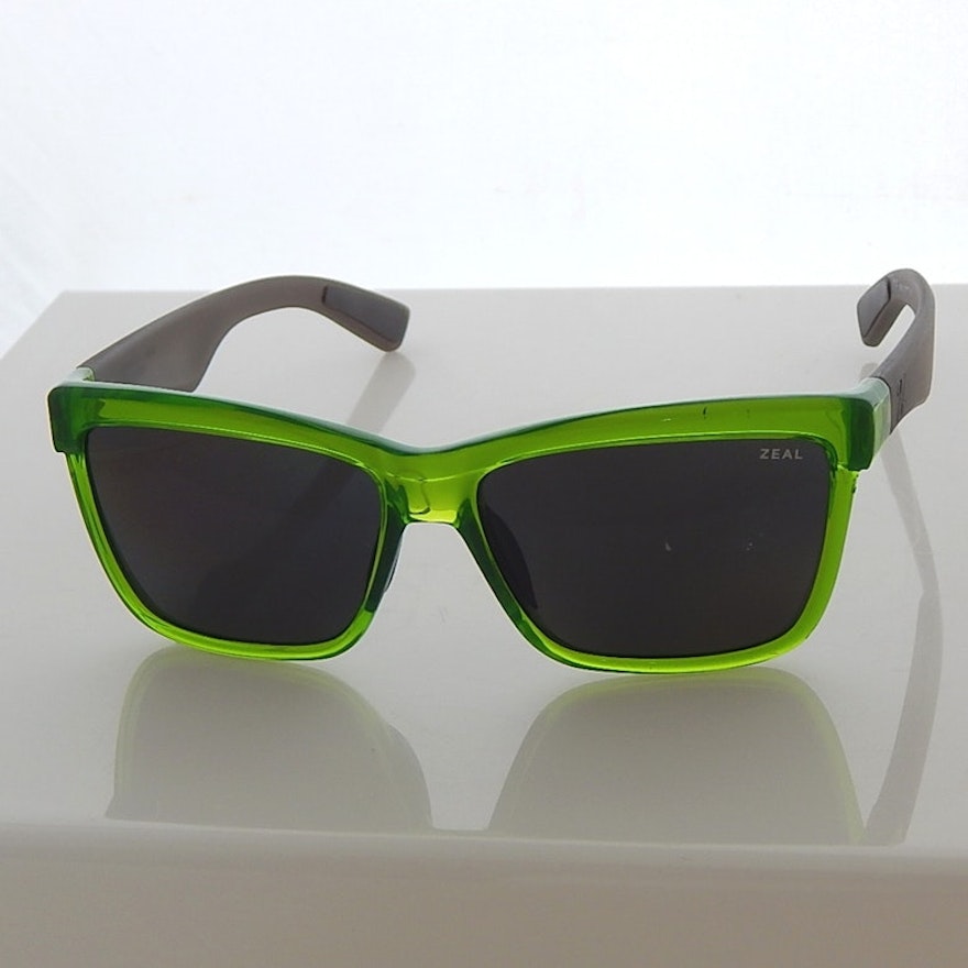 Zeal Lime Green and Grey Polarized Sunglasses