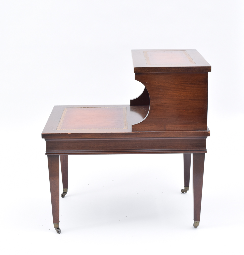 Vintage Mahogany Step Back End Tables