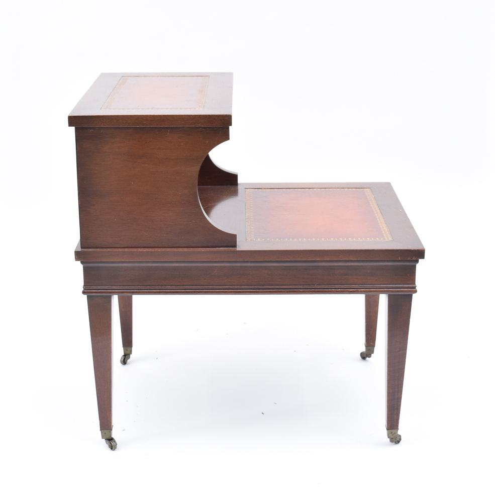 Vintage Mahogany Step Back End Tables