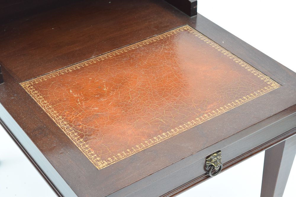 Vintage Mahogany Step Back End Tables