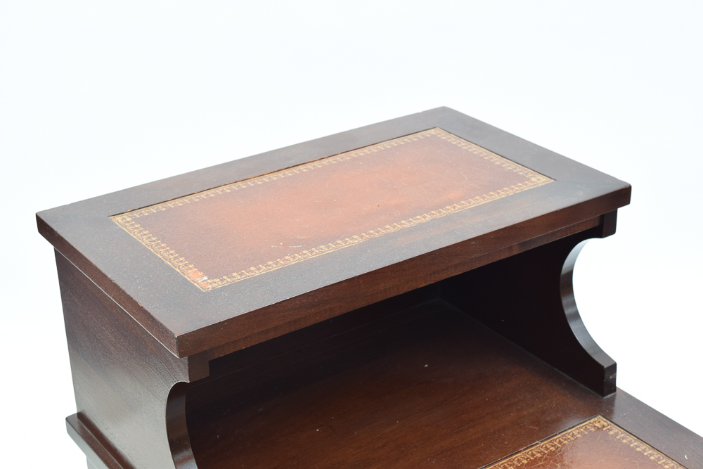 Vintage Mahogany Step Back End Tables