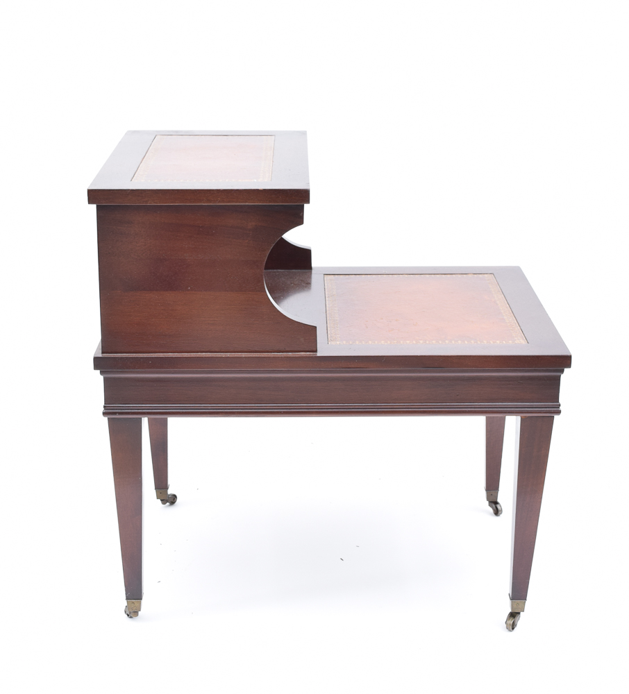 Vintage Mahogany Step Back End Tables