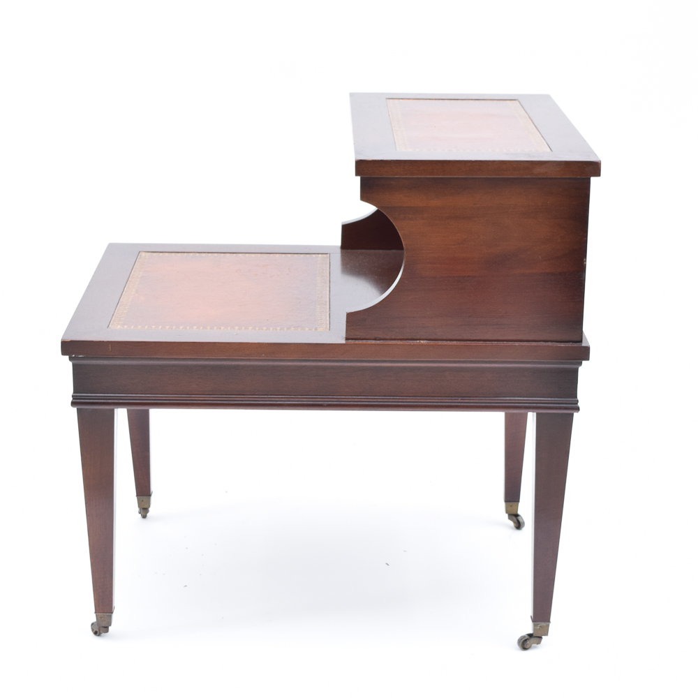 Vintage Mahogany Step Back End Tables