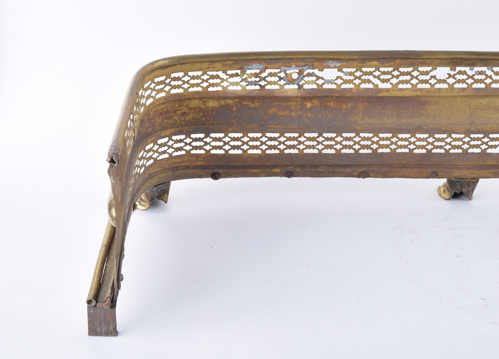 Antique Brass Fireplace Fender