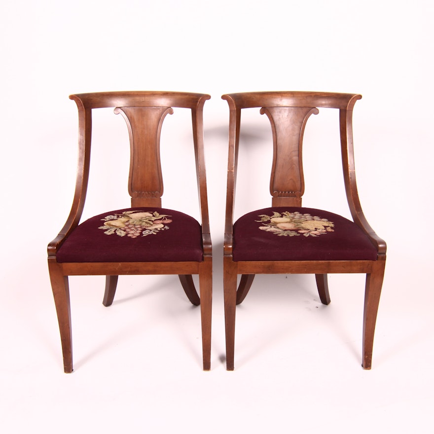 Pair of Empire Style Gondola Side Chairs