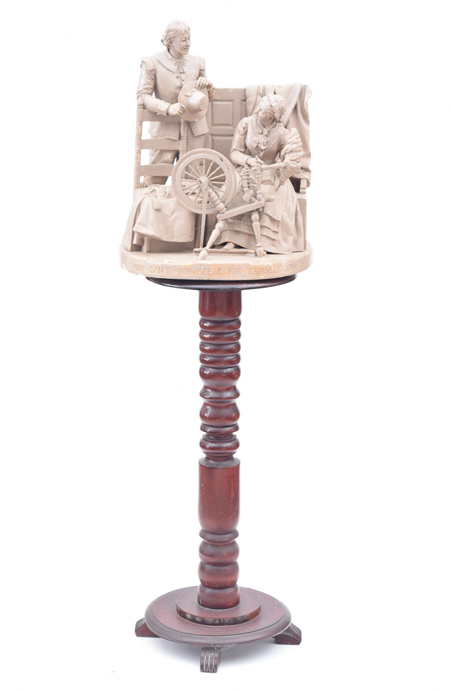 Ceramic Sculpture After John Rogers "Why Don't You Speak for Yourself, John"