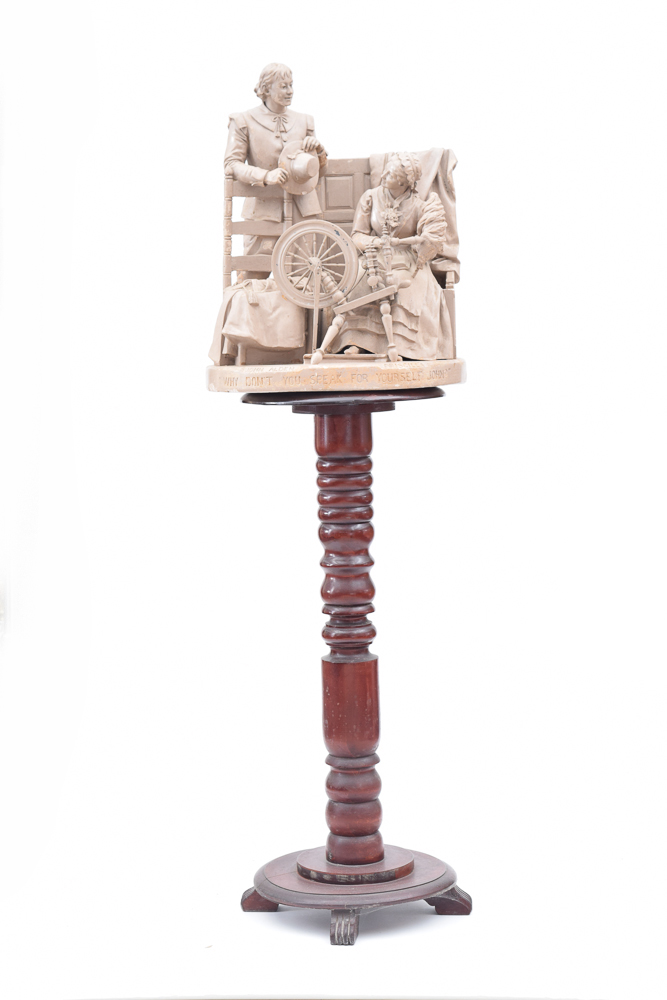 Ceramic Sculpture After John Rogers "Why Don't You Speak for Yourself, John"