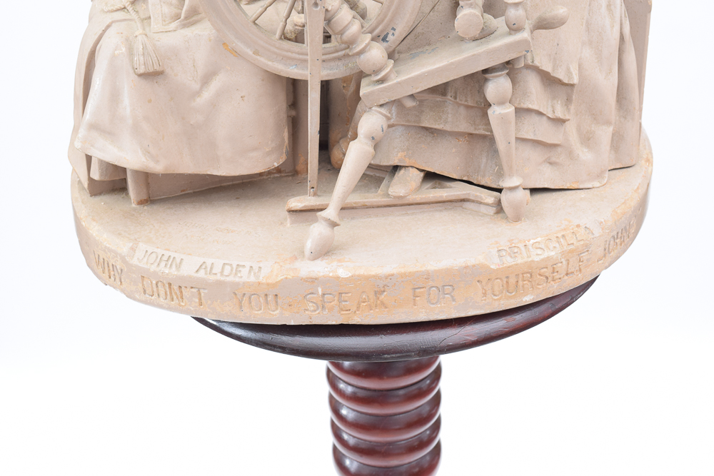 Ceramic Sculpture After John Rogers "Why Don't You Speak for Yourself, John"