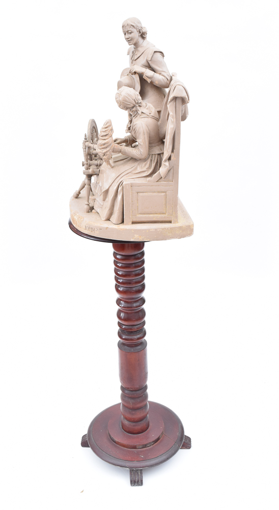 Ceramic Sculpture After John Rogers "Why Don't You Speak for Yourself, John"