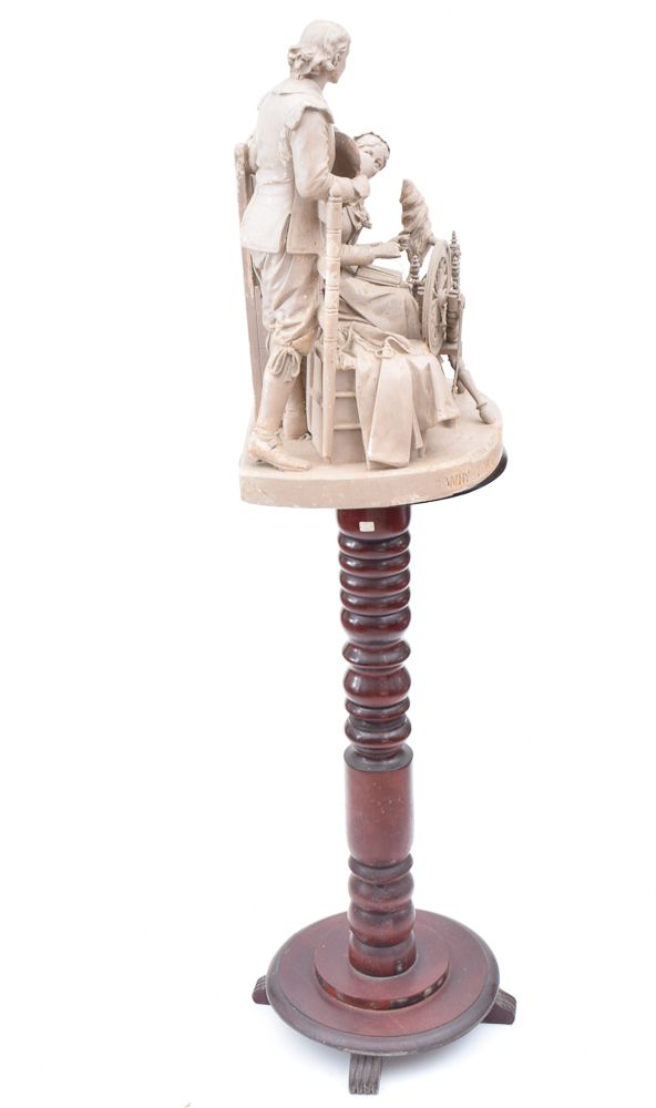 Ceramic Sculpture After John Rogers "Why Don't You Speak for Yourself, John"