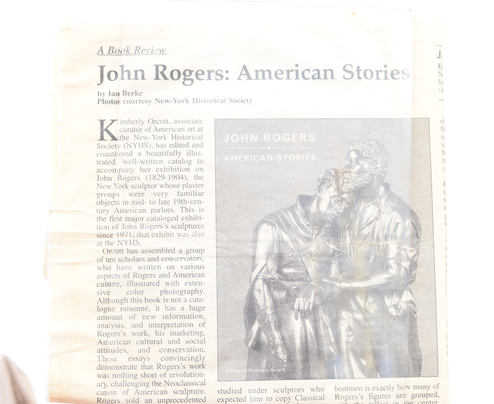 Ceramic Sculpture After John Rogers "Why Don't You Speak for Yourself, John"