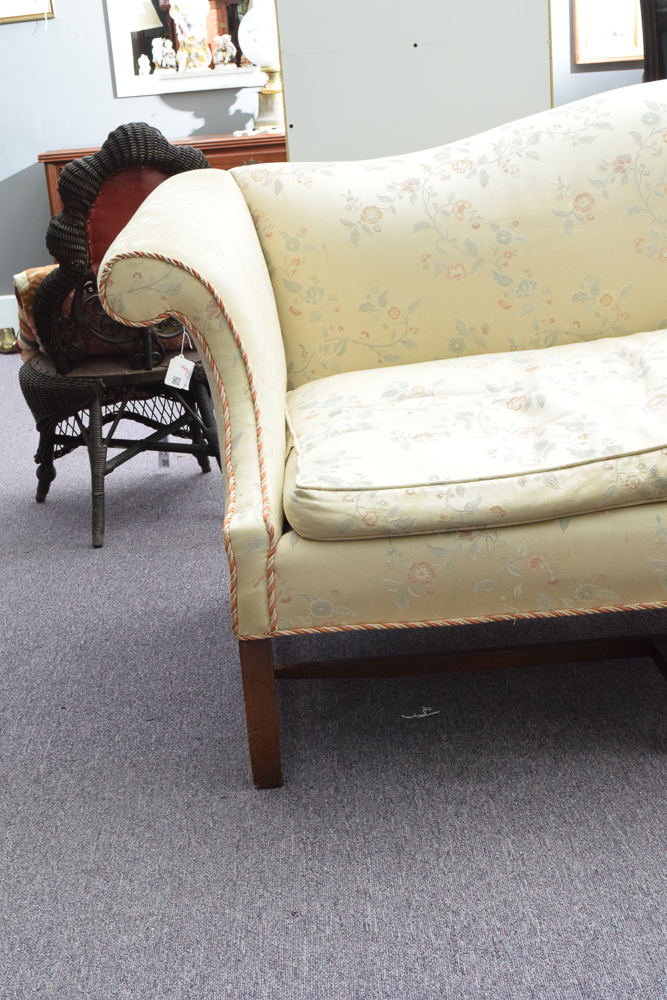 Vintage Camelback Sofa Down Feather Sofa