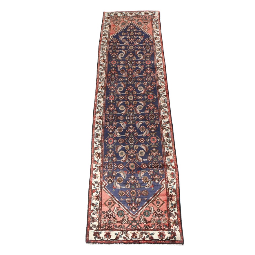 Hand-Knotted Persian Hamadan Carpet Runner