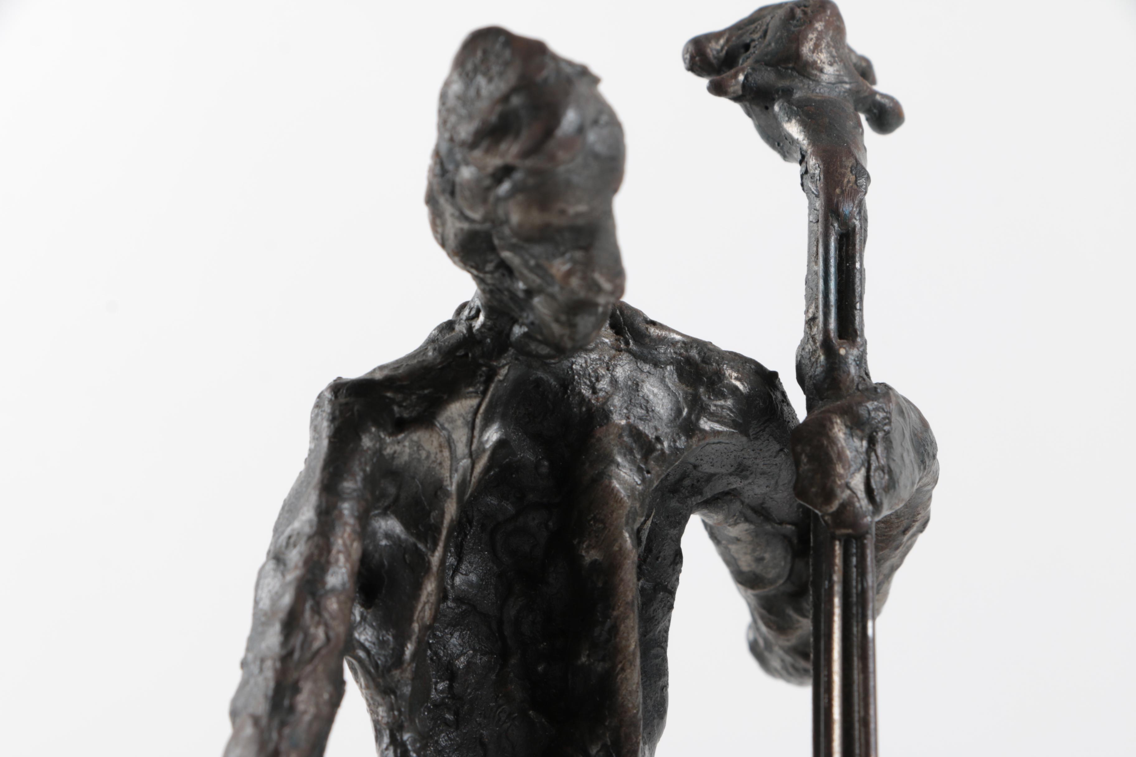 Simon Ybarra 1966 Iron Sculpture of a Cellist