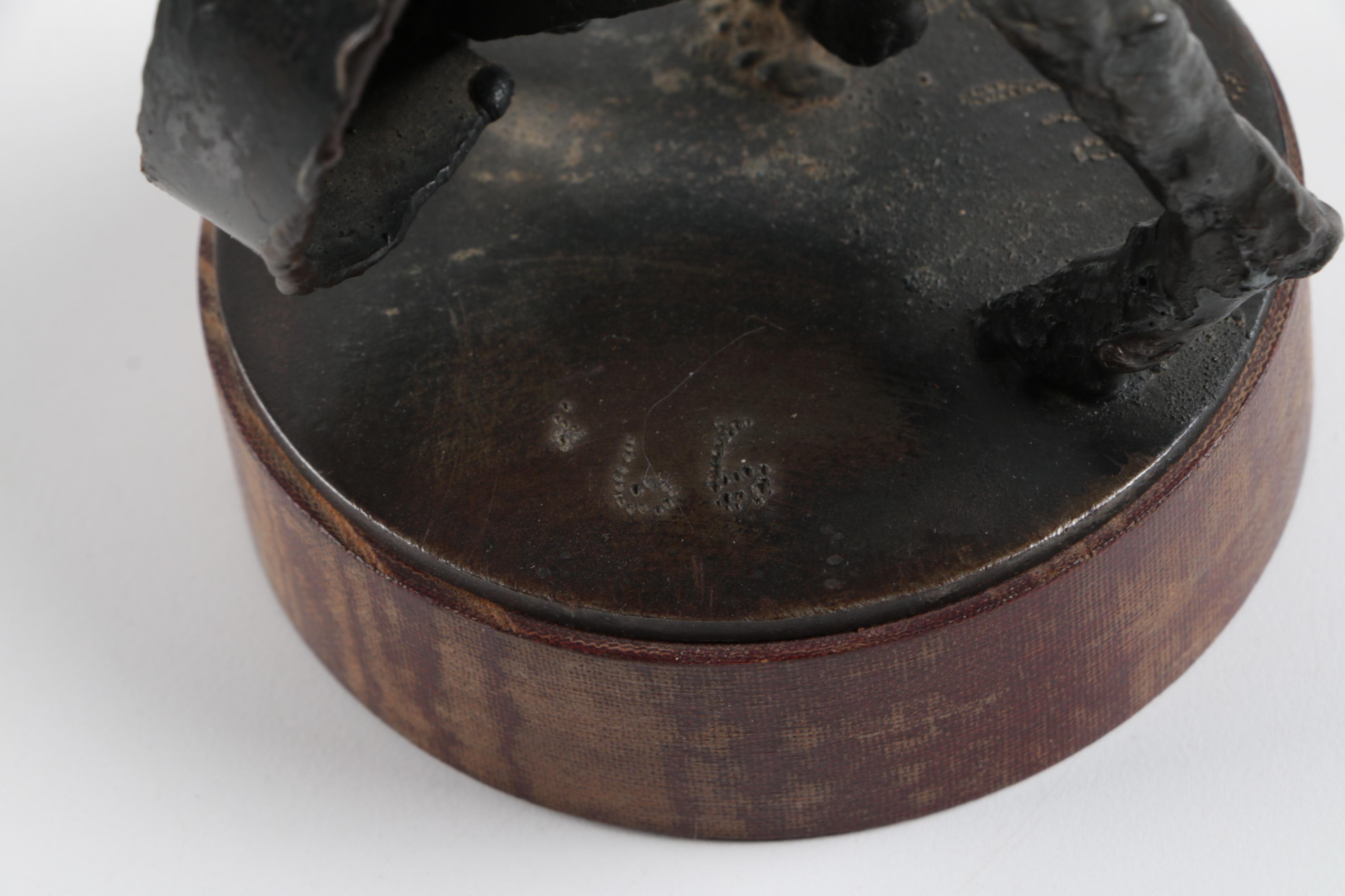 Simon Ybarra 1966 Iron Sculpture of a Cellist