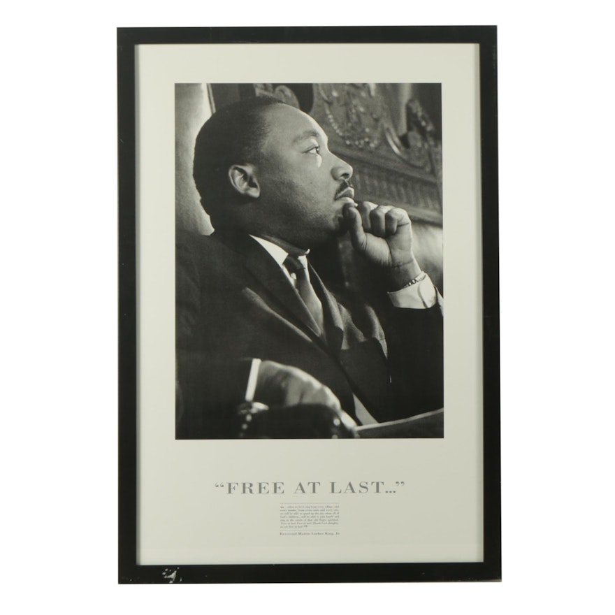 Offset Lithograph on Paper of MLK "Free at Last" Poster