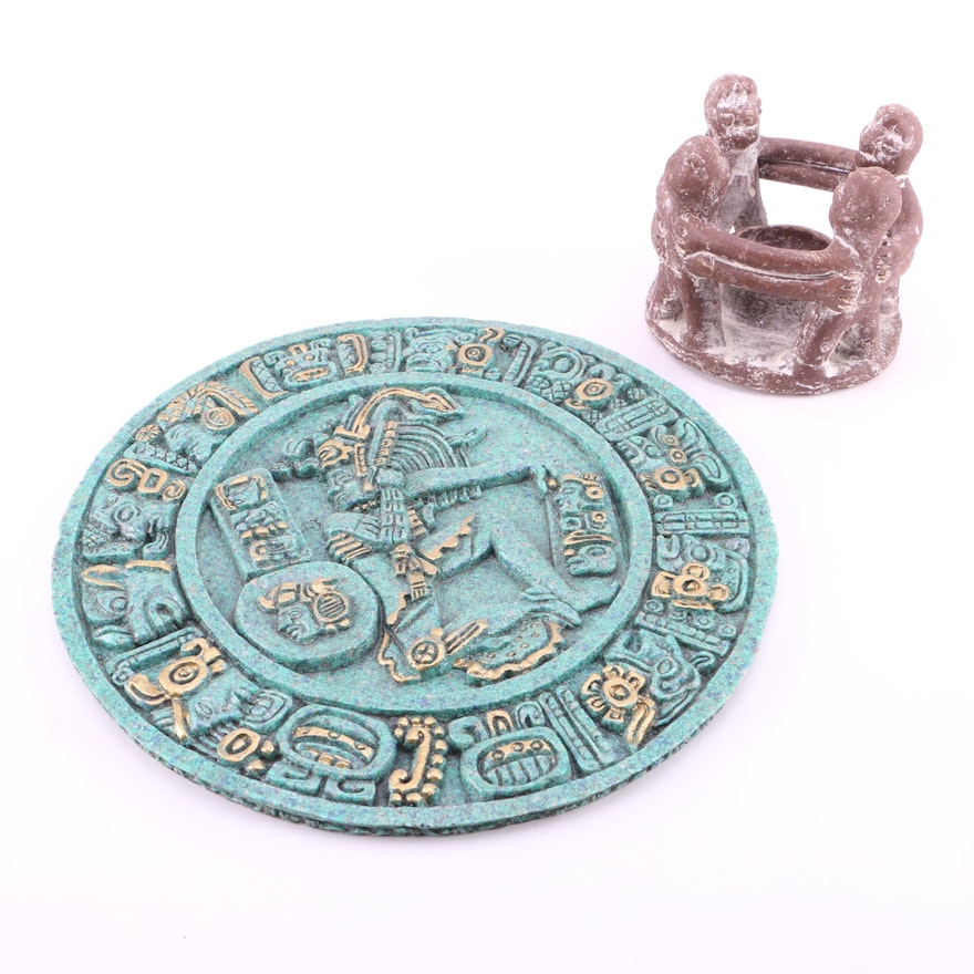 Mesoamerican Molded Wall Hanging and Incense Dispenser