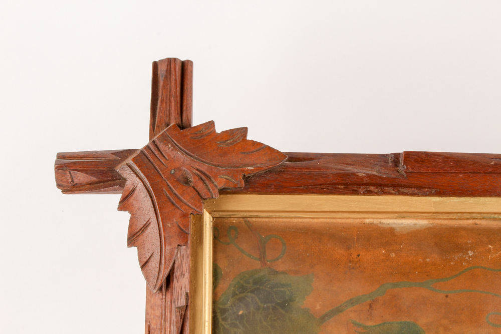 Vintage Prints and Cross-Stitch in Hand-Carved Frames