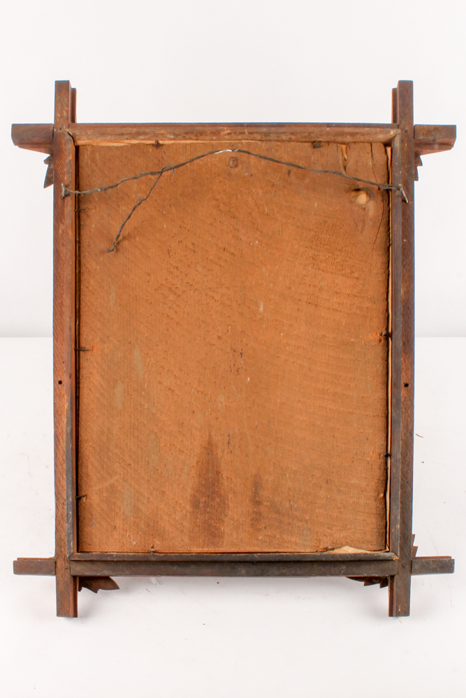 Vintage Prints and Cross-Stitch in Hand-Carved Frames