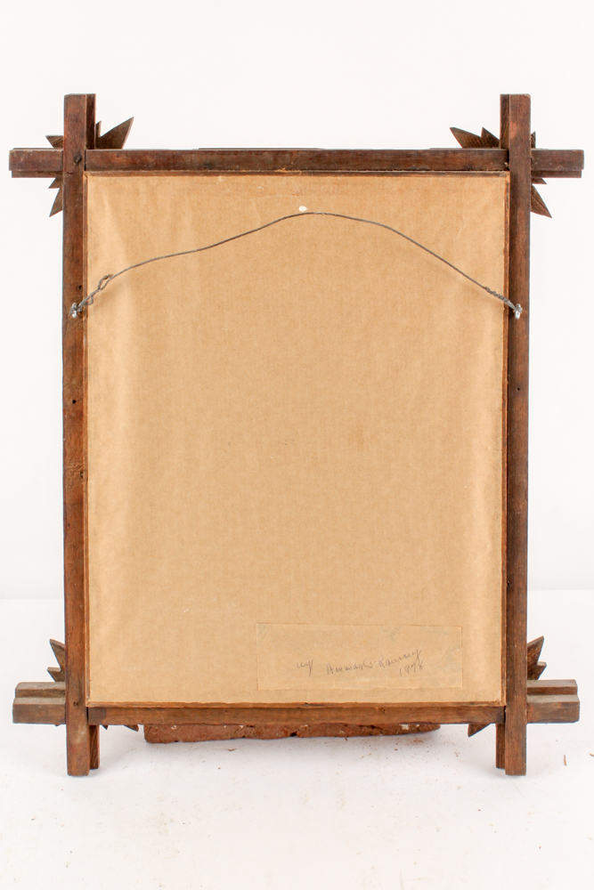 Vintage Prints and Cross-Stitch in Hand-Carved Frames