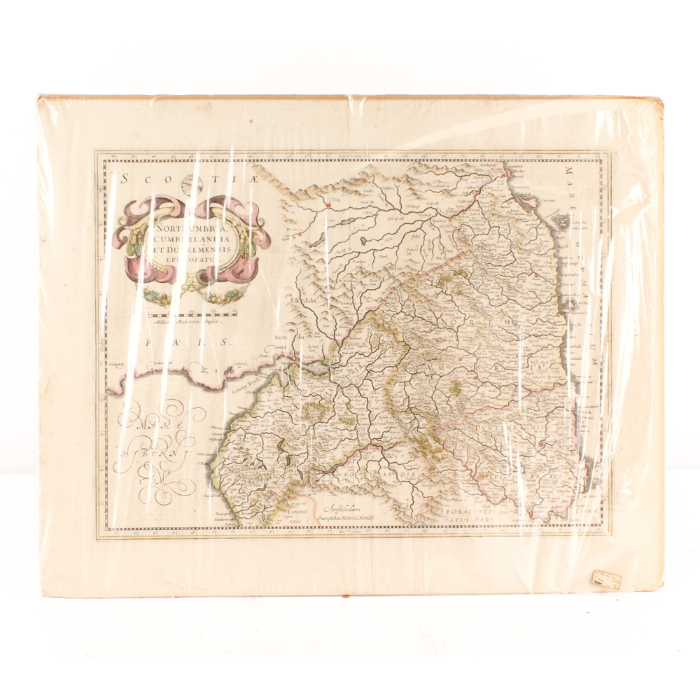 Antique Map of Northern England