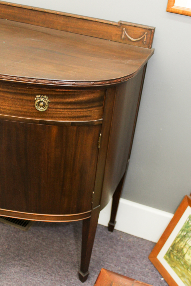 Antique Hepplewhite Style Walnut Sideboard