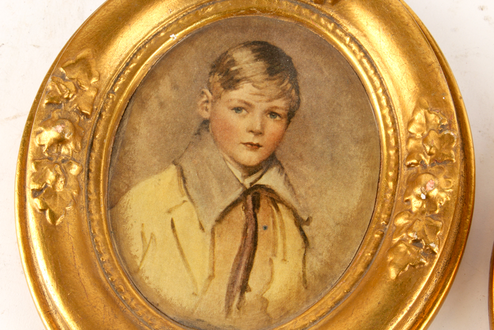 Collection of Framed Chromolithographs of Youths