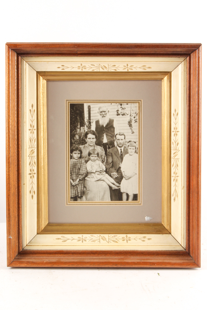 Antique Portraits in Hand-Detailed Frames