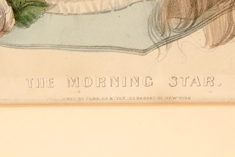 Currier & Ives Chromolithographs "The Morning Star" and "The Pride of the West"