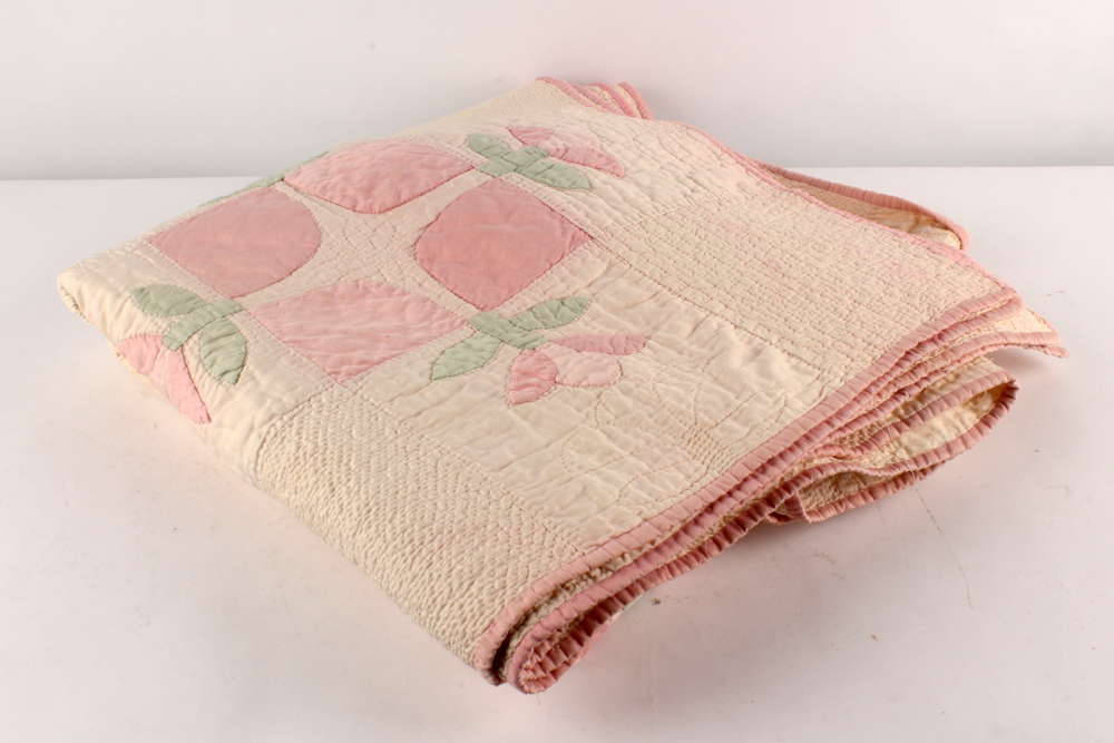 Handmade Vintage Quilt and Porcelain Doll