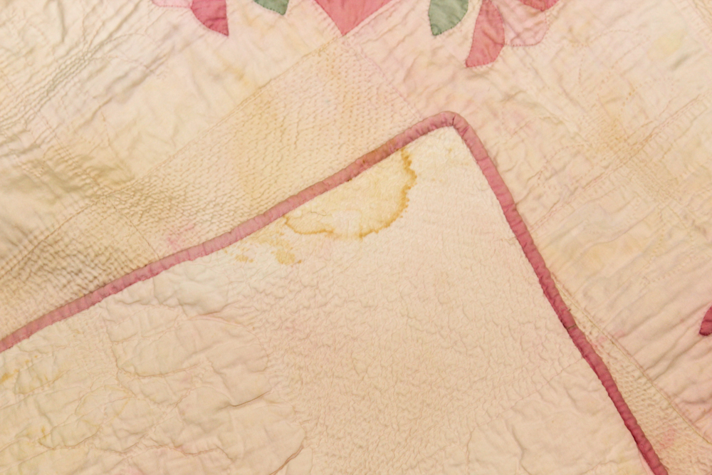 Handmade Vintage Quilt and Porcelain Doll