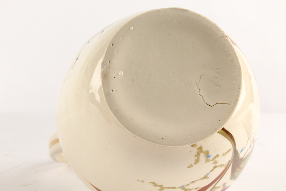 Vintage Porcelain Dresser Decor with Ostrich Feather Fan and Framed Photograph