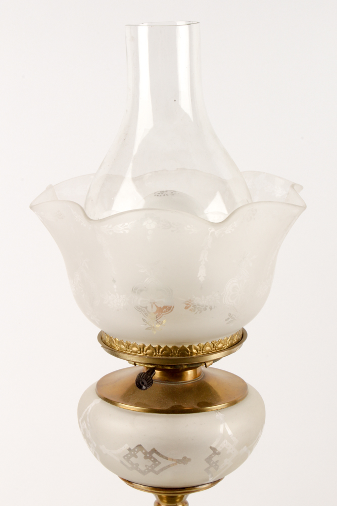 Electrified Antique Parlor Lamps